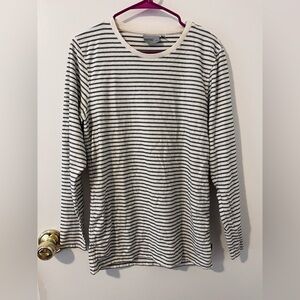 Wesc Bernie Striped Long Sleeve T-Shirt White Gray Women’s Small